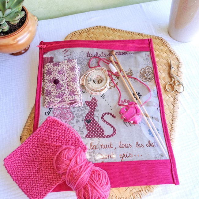 pochette à projet tricot