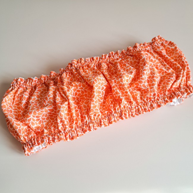 collection-lumiere-vegetale-couleur-mandarine-grime-guard-orange Grime guard de la collection Lumière Végétale, couleur mandarine, motif végétal orange et blanc – accessoire pour tambour ou Q-snap, création artisanale Angélique La fée En Fil.