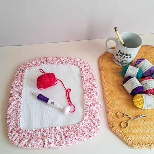 grime guard fleur rouge pour q-snap punch needle