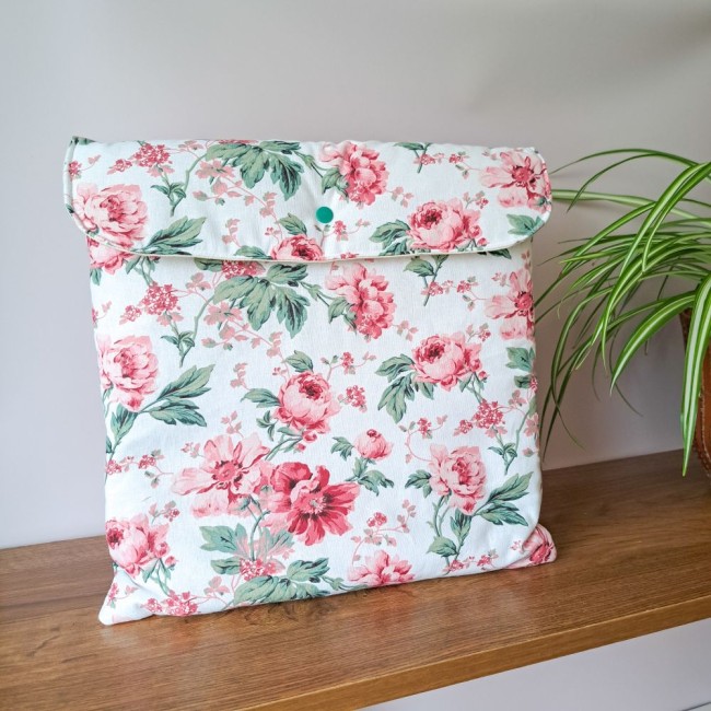 pochette rangement q-snap broderie fleur rose