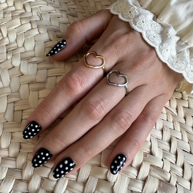 Bague acier inox doré ou argenté