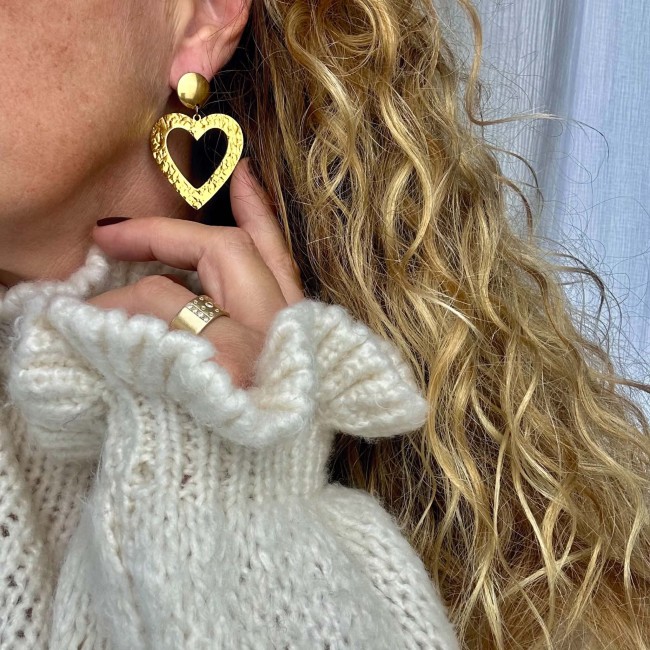 Boucles d’oreilles coeur Julia, doré