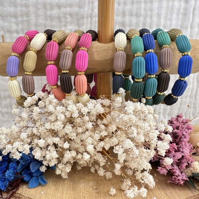 bracelet bohème perles femme élastique