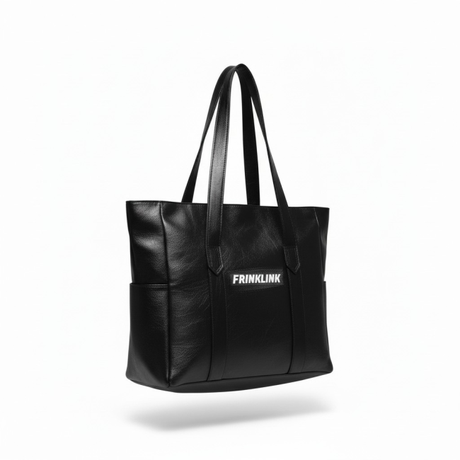 SAC À MAIN NOIR LÉGÈREMENT DE PROFIL