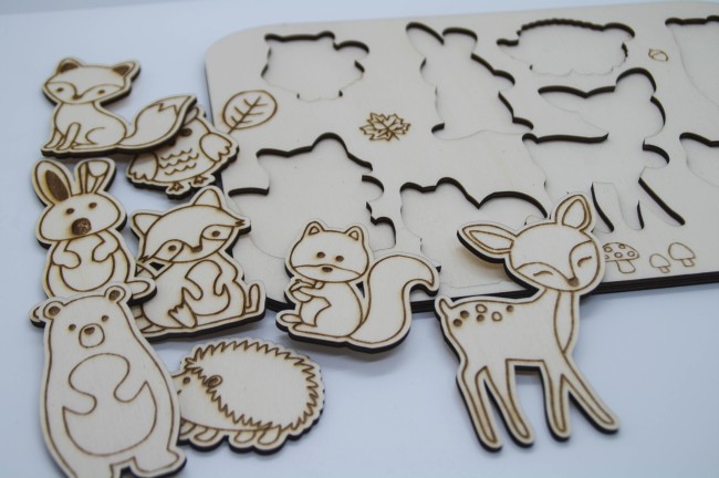 Pièces du puzzle animaux de la forêt