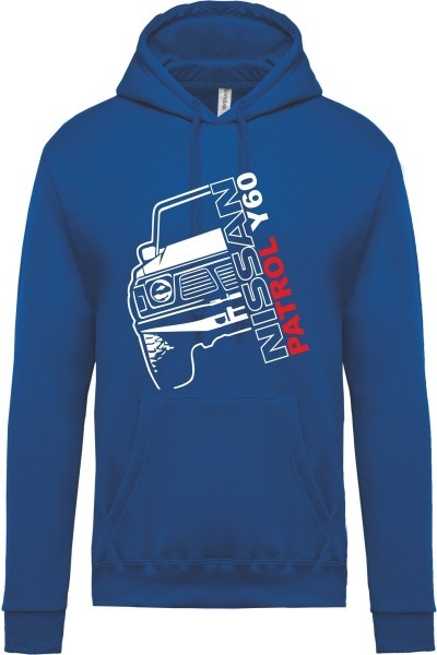 Sweat à capuche Nissan Patrol Y60 bleu royal
