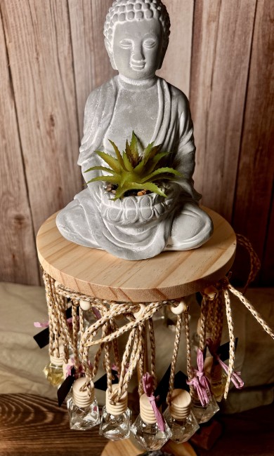 Diffuseur de parfum pour voiture Flamme Féline fabrication artisanale