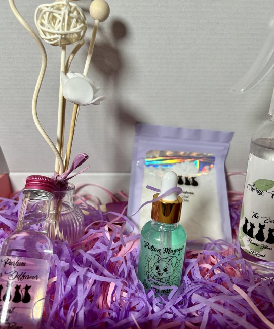 Coffret Sérénité Flamme Féline ! Produits parfumants et relaxants!