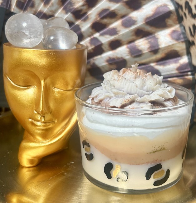 Bougie Bijou Léopard et Pivoine Bougie Léopard