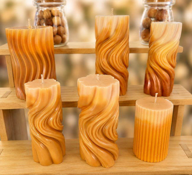 Bougie design collection automne cire de soja parfum de grasse