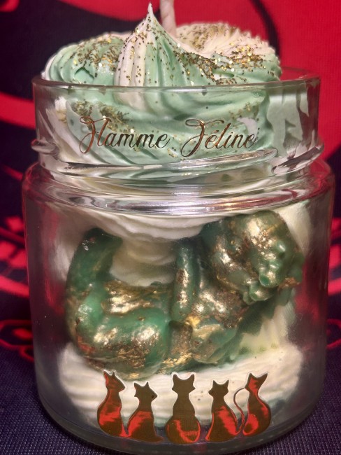 Bougie House of the Dragon Bougie artisanale cire de soja chantilly rouge bébé dragon noir ou vert Team Black ou Green House of the Dragon