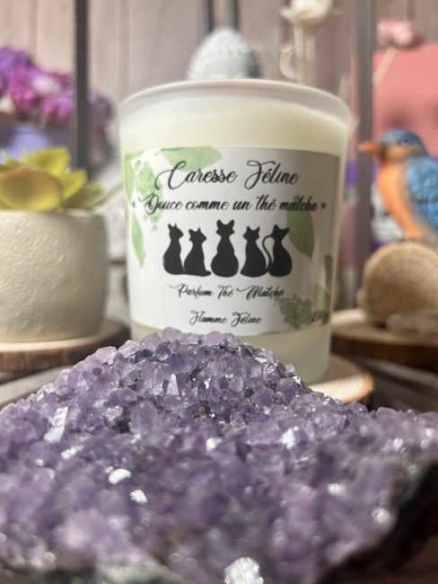 Caresse Féline Bougie en cire végétale coulée simplicité et douceur 