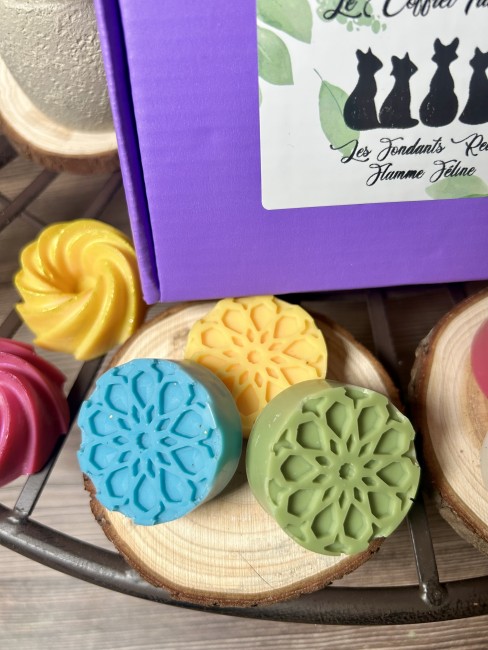 Offrez vous un moment de détente absolue avec les fondants aux parfums zen et relaxants ! Coffret Tranquillité ! Découverte des parfums zen de Flamme Féline