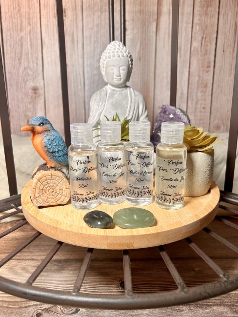 Recharge de parfum artisanal pour reed diffuseur de Flamme Féline