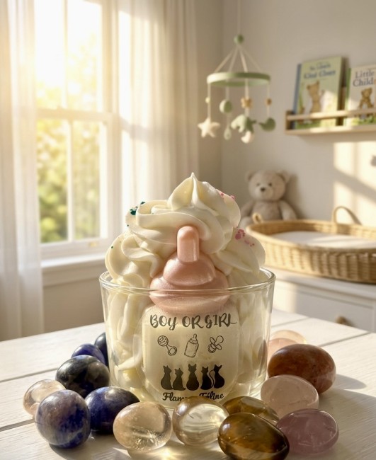 Bougie artisanale gender reveal boy or girl décoration au choix parfum au choix 