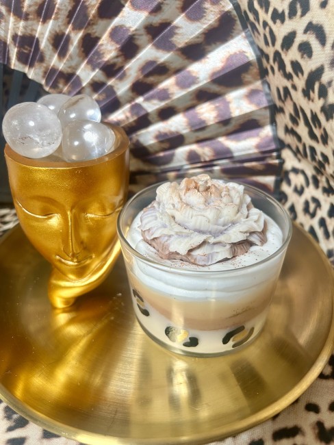 Bougie Bijou Léopard et Pivoine Bougie Léopard