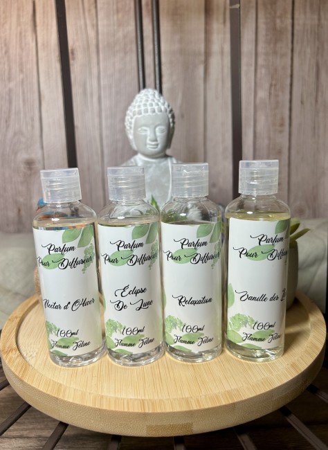 Recharge de parfum artisanal pour reed diffuseur de Flamme Féline