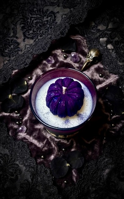 Bougie parfumée Citrouille Glam&Rock sans phtalates sans CMR Collection Halloween Flamme Féline 