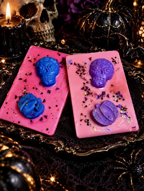 Fondant parfumé thème Halloween cire de soja et cire d'olive parfum de Grasse Flamme Féline Fondant parfumé thème Halloween cire de soja et cire d'olive parfum de Grasse Flamme Féline