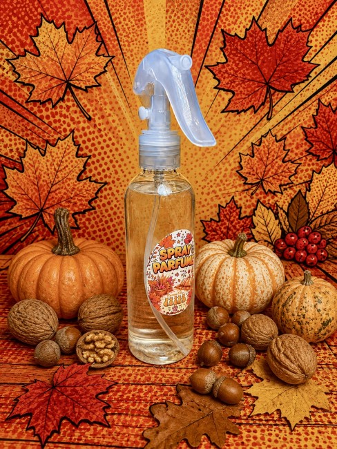 Spray parfumé automnal tout textile flamme féline