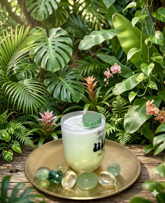Bougie artisanale mojito boisson tendance de l'été rafraichissante et solaire pour un avant gout de vacances