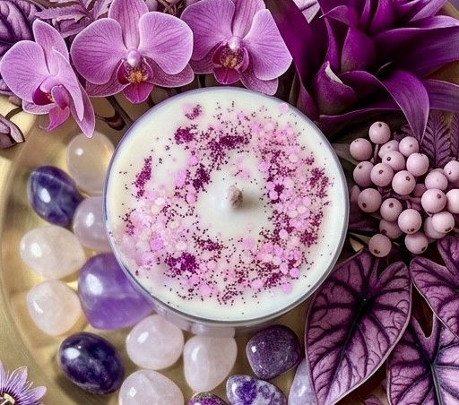 Bougie artisanale Ubé Latte Boisson lactée tendance longue durée girly et sucrée 