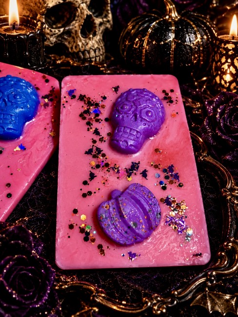 Fondant parfumé thème Halloween cire de soja et cire d'olive parfum de Grasse Flamme Féline Fondant parfumé thème Halloween cire de soja et cire d'olive parfum de Grasse Flamme Féline