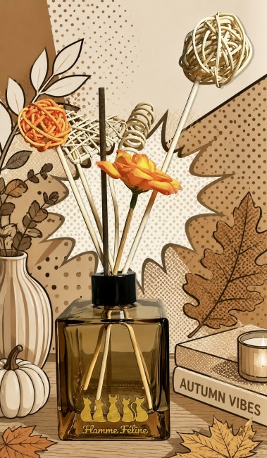 Reed Diffuseur Automnal Café Flamme Féline