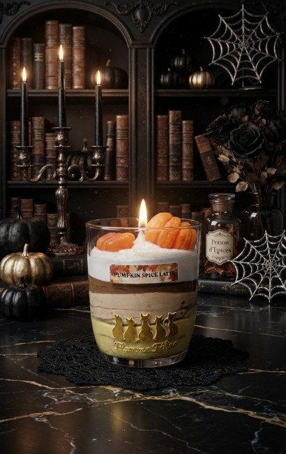 Bougie pumpkin spiced latte bougie tendance collection halloween Bougie pumpkin spiced latte bougie tendance collection halloween