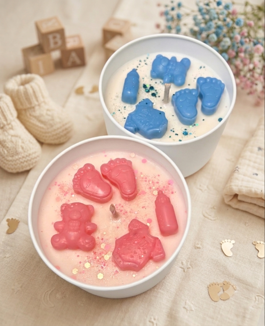 Bougie artisanale gender reveal boy or girl décoration au choix parfum au choix Bougie artisanale gender reveal boy or girl décoration au choix parfum au choix