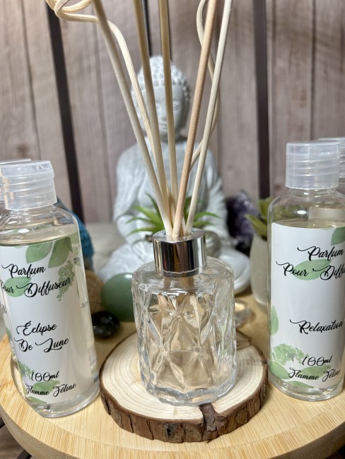 Recharge de parfum artisanal pour reed diffuseur de Flamme Féline