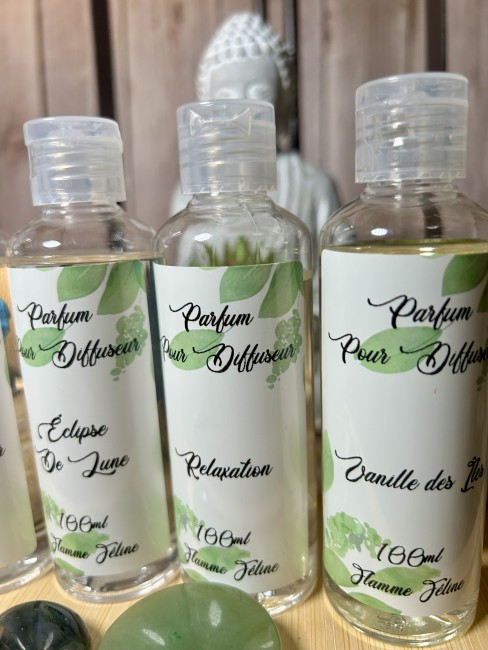 Recharge de parfum artisanal pour reed diffuseur de Flamme Féline