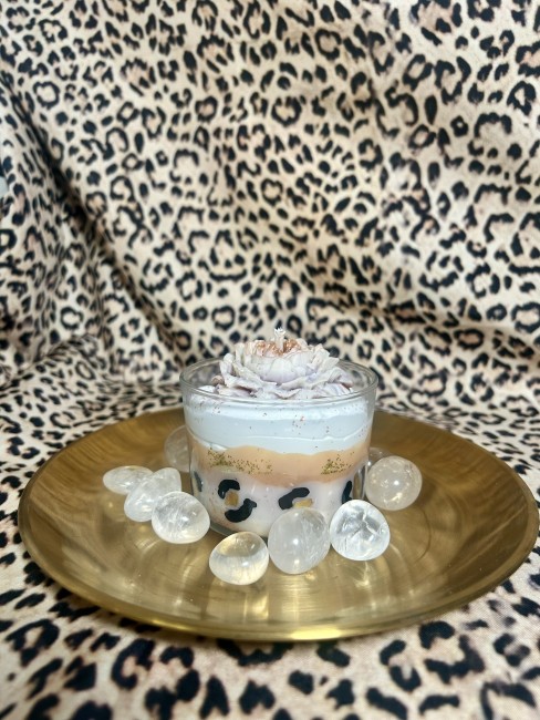 Bougie Bijou Léopard et Pivoine Bougie Léopard