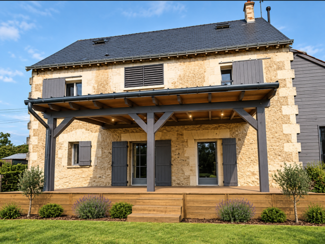 PERGOLA ADOSSEE FABRICATION ARTISANALE