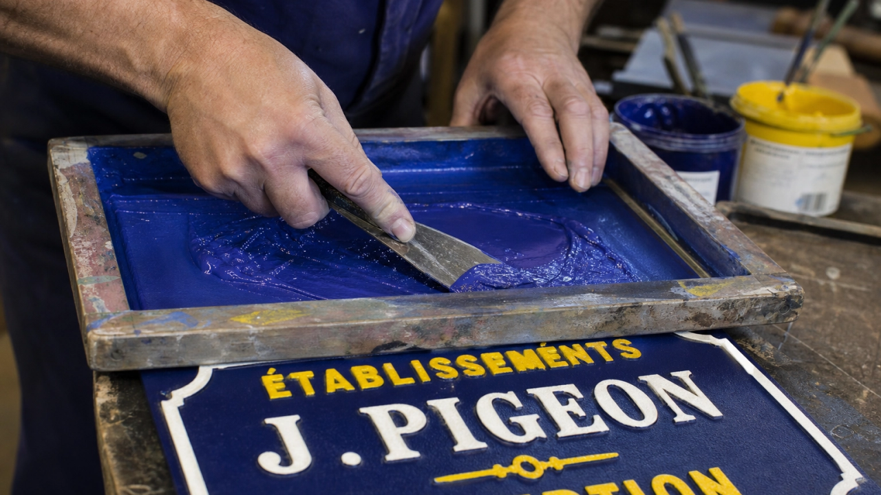 Fabrication plaque émaillée