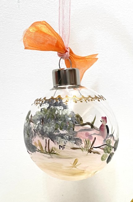 Coffret de 4 boules de noël en verre transparent peintes à la main - personnalisables