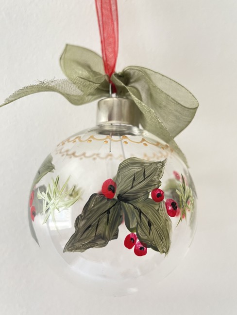 boule de noel transparente en verre