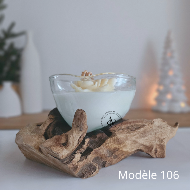 Bougie Bois- parfumée Epices de Noel-modele106-