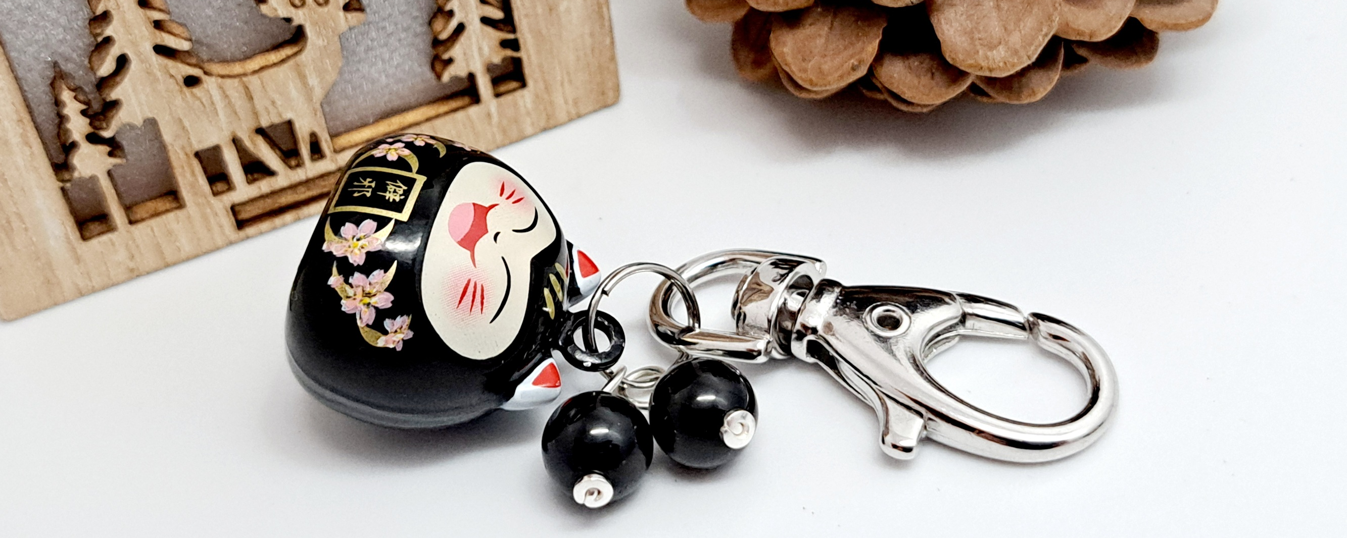 maneki neko porte clé, grigri de sac