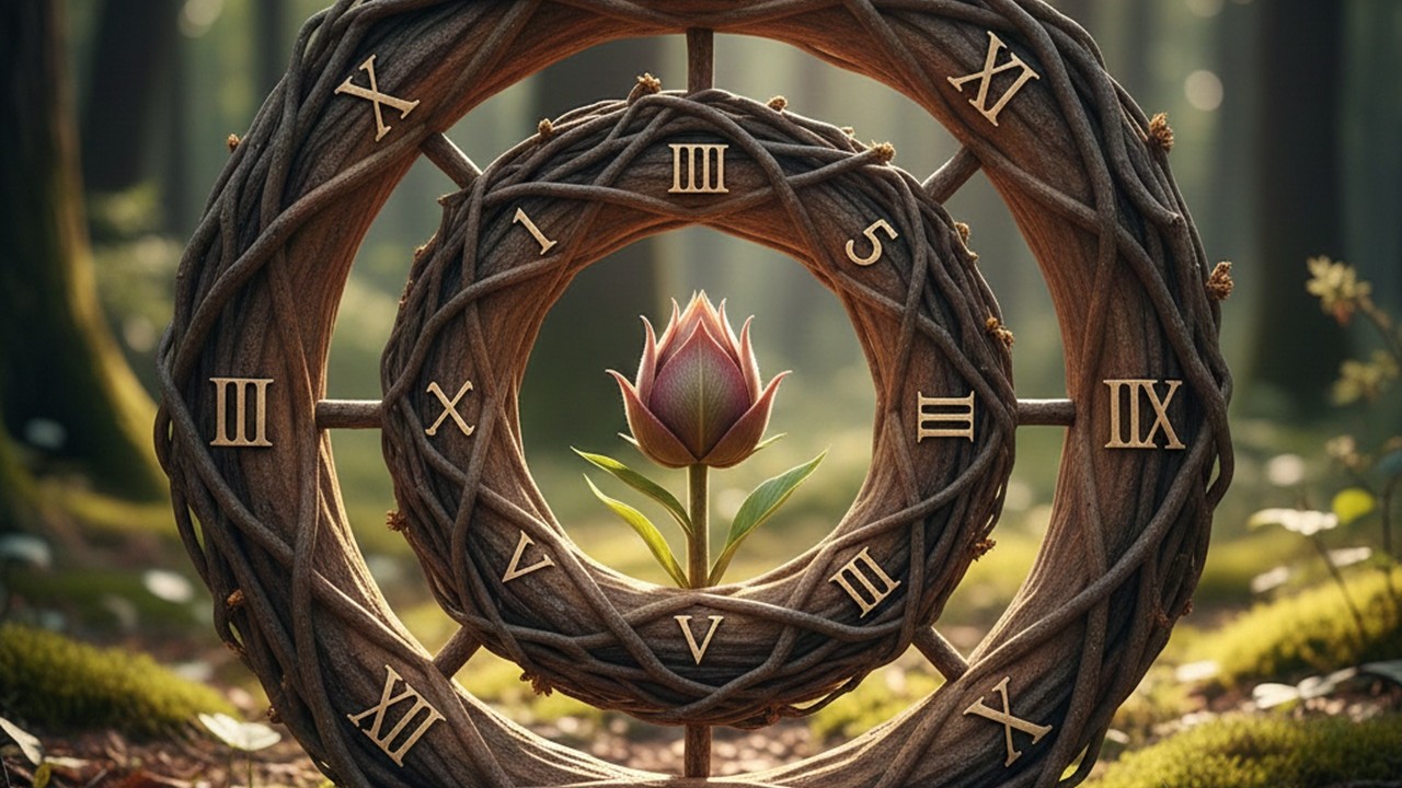 roue du temps dans une foret