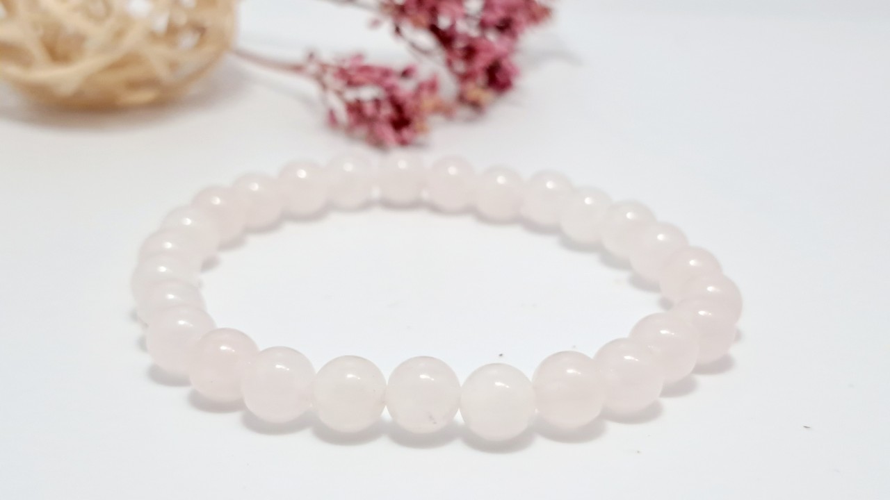 bracelet pierre naturelle quartz rose