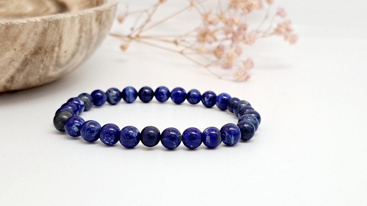 bracelet pierres naturelles lapis lazuli