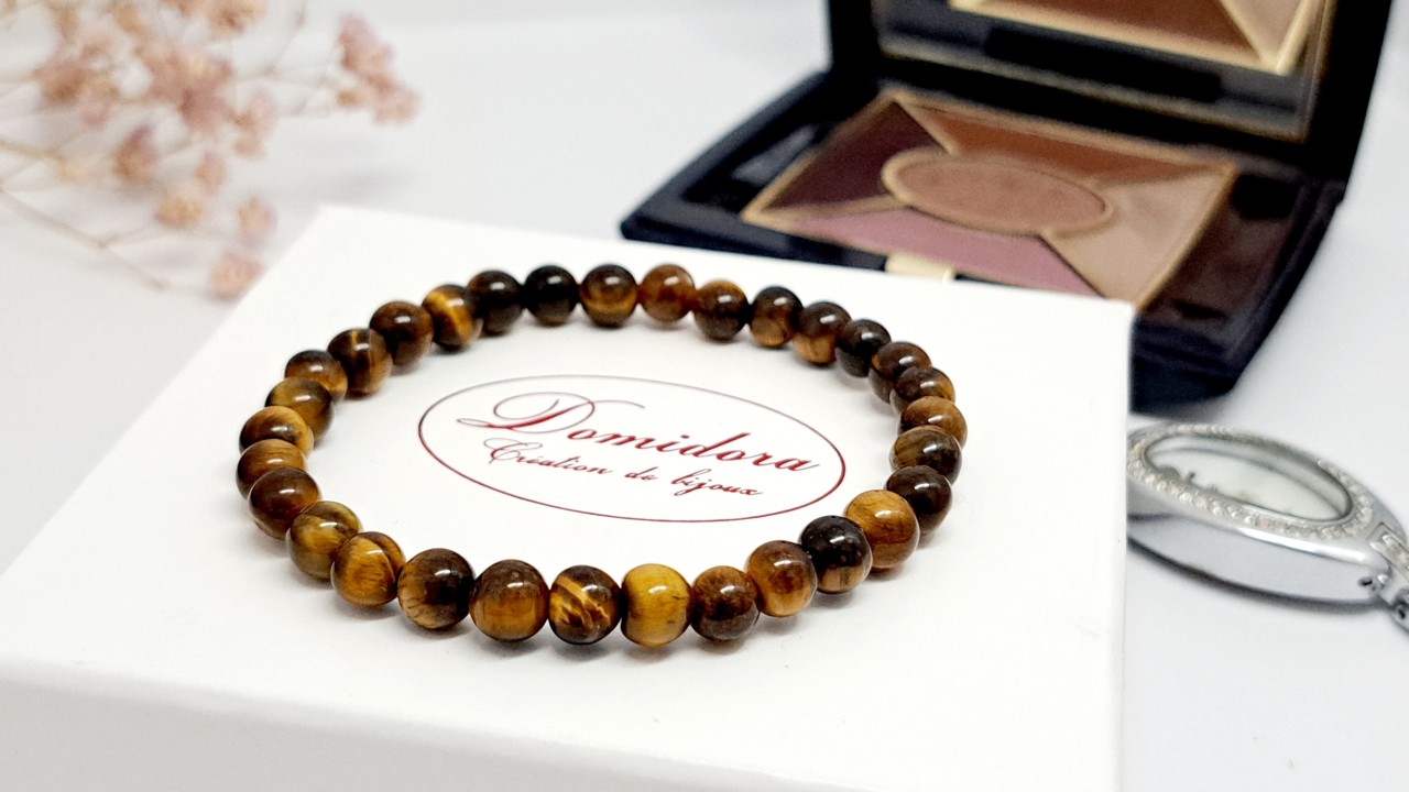 bracelet pierre naturelle oeil de tigre