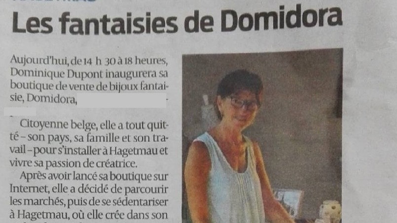 article de journal de domidora