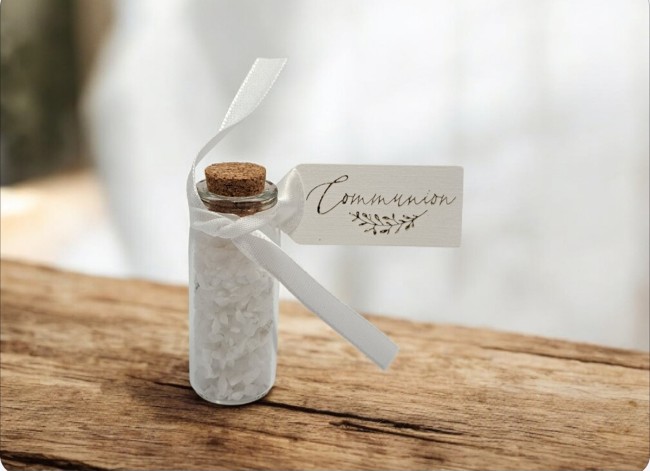 fiole-communion-pierre-lune fiole quartz rose cadeau invité communion en pierres naturelles