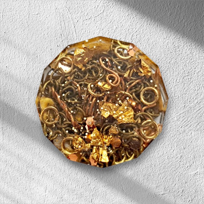 orgonite de poche protection oeil de tigre, cadeau fait main noel ou anniversaire
