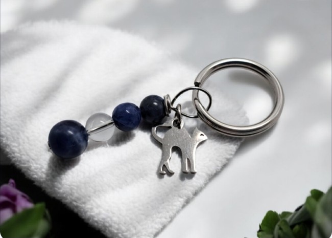 breloque sodalite pour cadeau noel animal chien