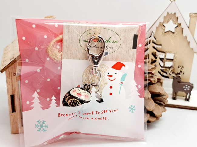 maneki neko, chat porte bonheur, porte clé pierre naturelle, cadeau unisexe chance 