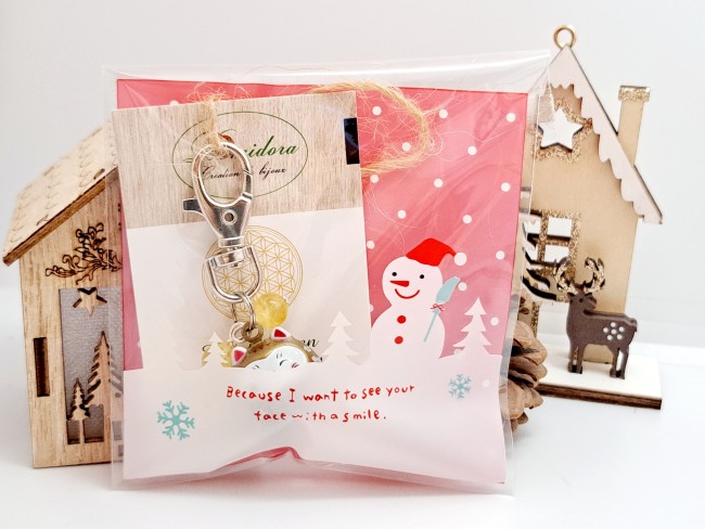 chat maneki neko doré et citrine, pour attirer la fortune et la richesse, cadeau unisexe, noel, anniversaire