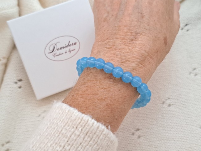 bracelet quartz bleu, cadeau dame pour noel, anniversaire